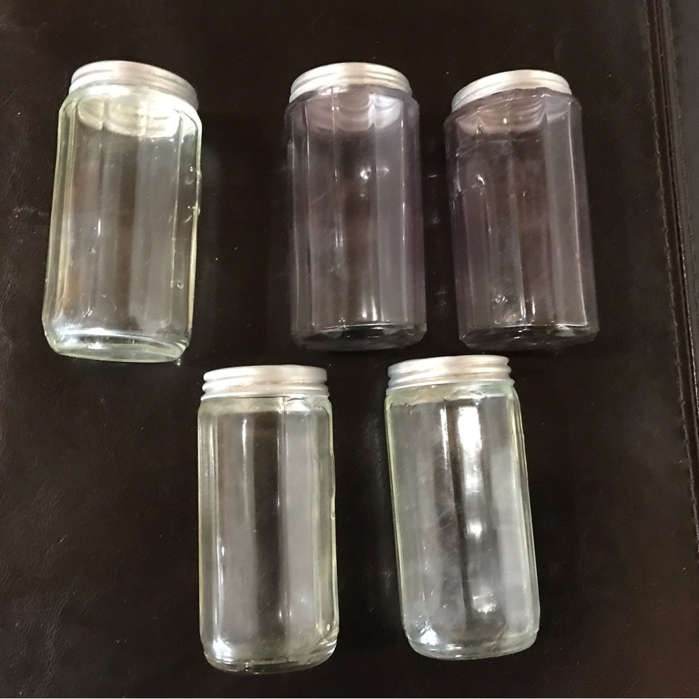Antique Glass Spice Bottles